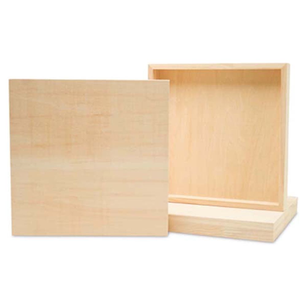 Square Wood Canvas 8 x 8 x 1-1/2 inch, Pack of 32 Unfinished Wood